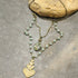 The Primitive Peddler, Inc. - Double Layered Stone & Bronze Heart Drop Necklace