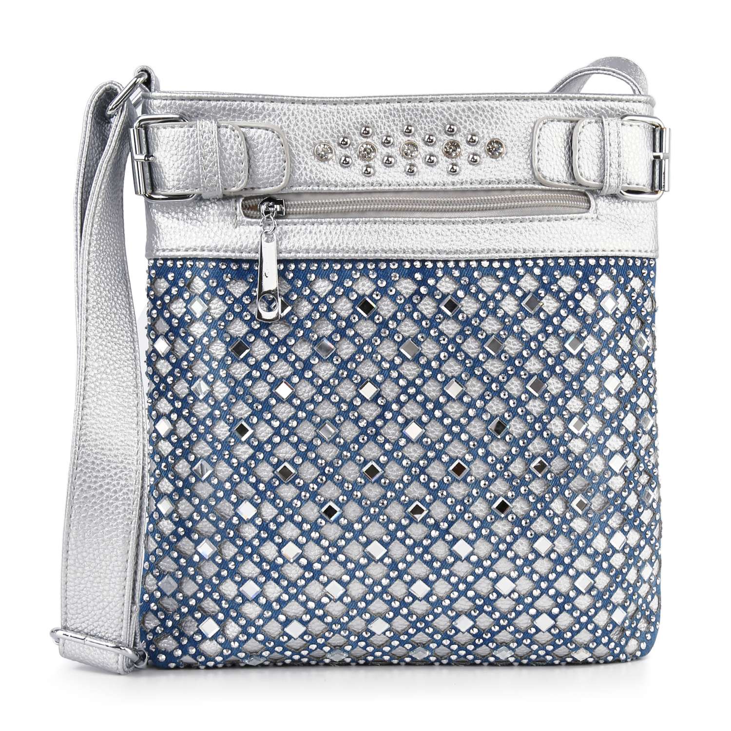 Handbag Express - Decorative Rhinestone Crossbody Sling