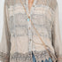 Young Threads - Chic Lace Patch Shacket with White Shell Buttons