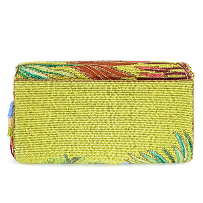 Mary Frances Accessories - Tropics Palm Beaded Palm Fronds Crossbody/Clutch Handbag