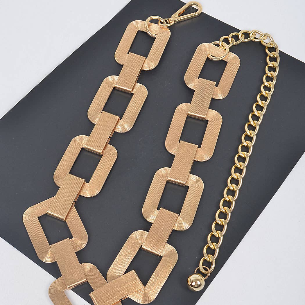3AM BY H&amp;D ACCESSORIES - Multi Square Metal Chain Belt