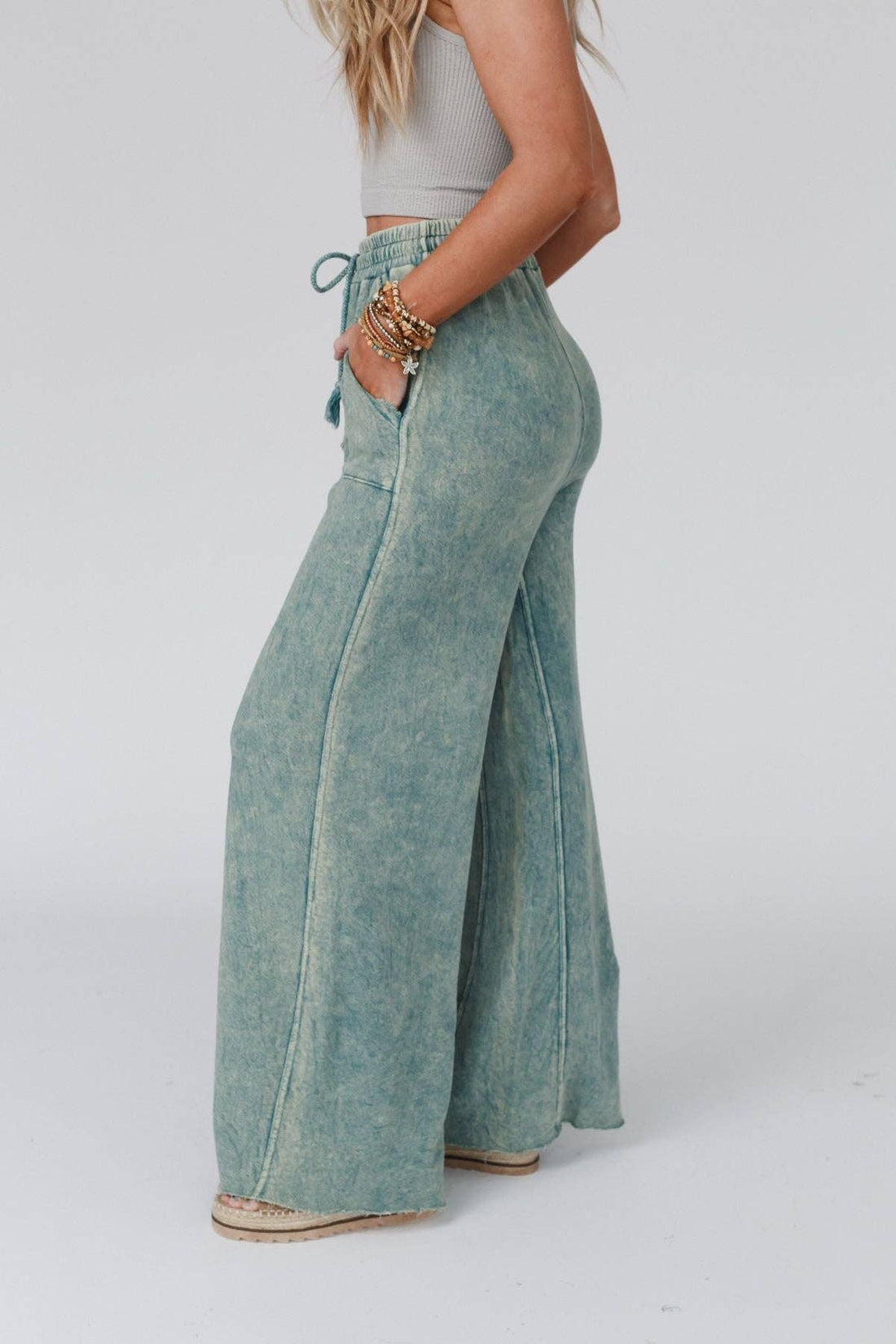 Three Bird Nest - Relaxing Robin Wide Leg Pant - New Teal