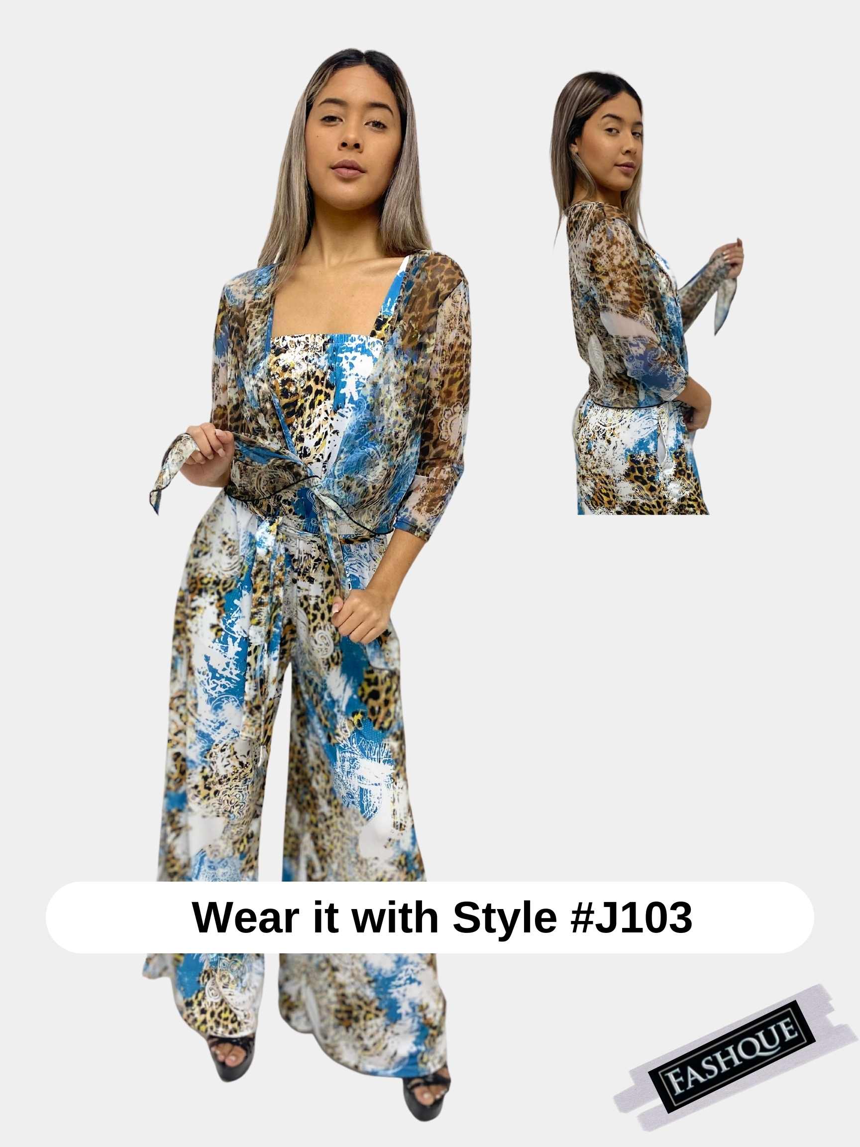 Fashque Designs - 3/4 SLEEVES TIE FRONT BOLERO - T2652