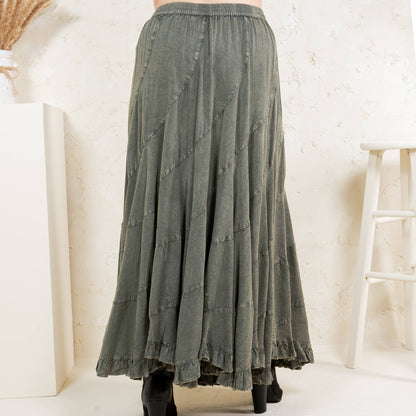 Young Threads - Boho Flair: Asymmetrical Mid-Length Skirt