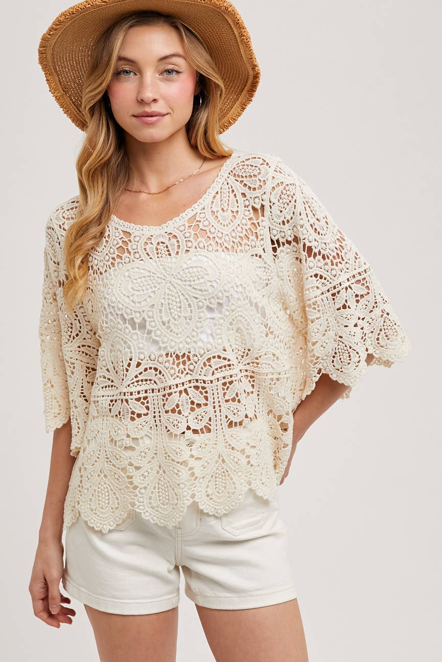 Bluivy - CROCHET LACE TOP