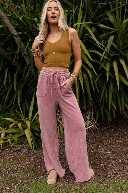 Three Bird Nest - Relaxing Robin Wide Leg Pant - New Mauve