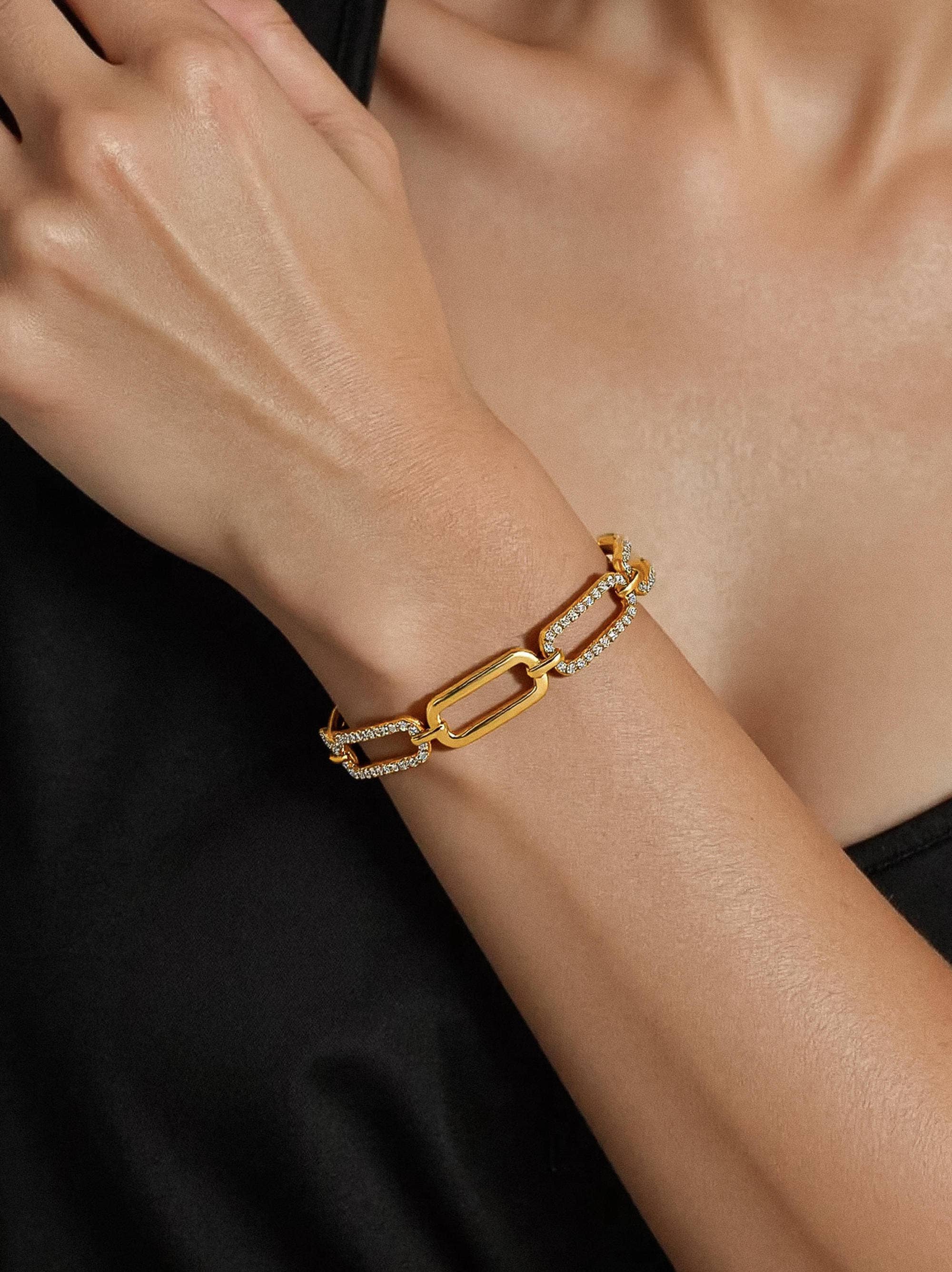 Flânerie by MAIQ - Évasion 18K Gold Non-Tarnish Glam Rhinestone Chain Bracelet