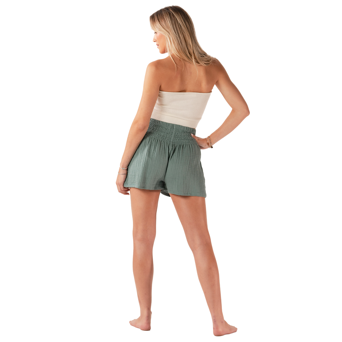 Lotus and Luna - Sage Cotton Shorts