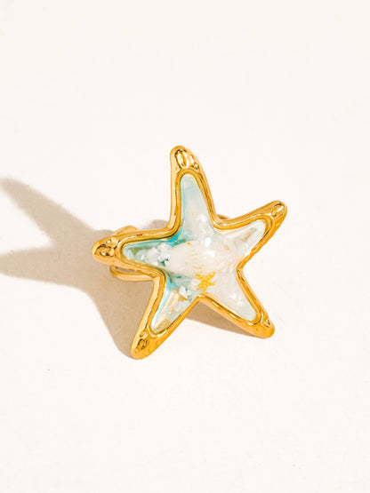 Flânerie by MAIQ - Chatelet 18K Gold Non-Tarnish Ocean Starfish Ring