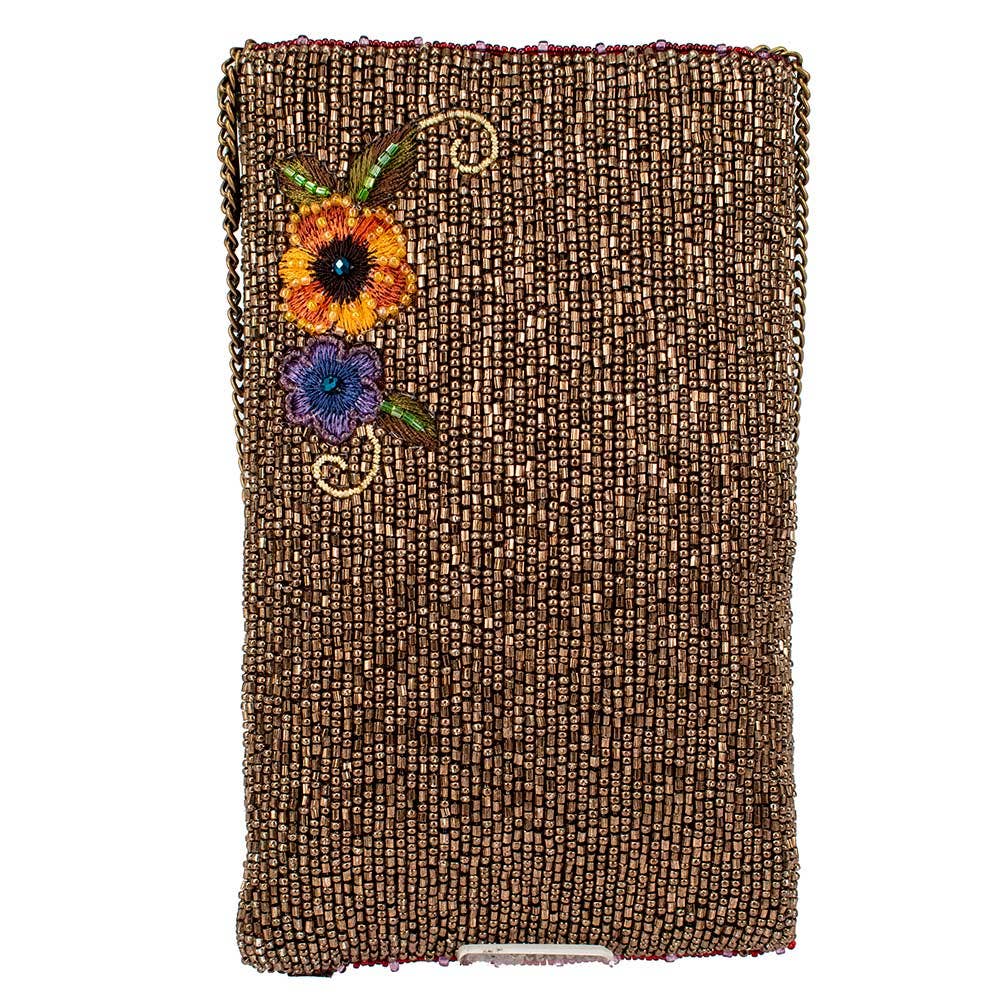 Mary Frances Accessories - Budding Romance beaded floral Crossbody Phone Bag