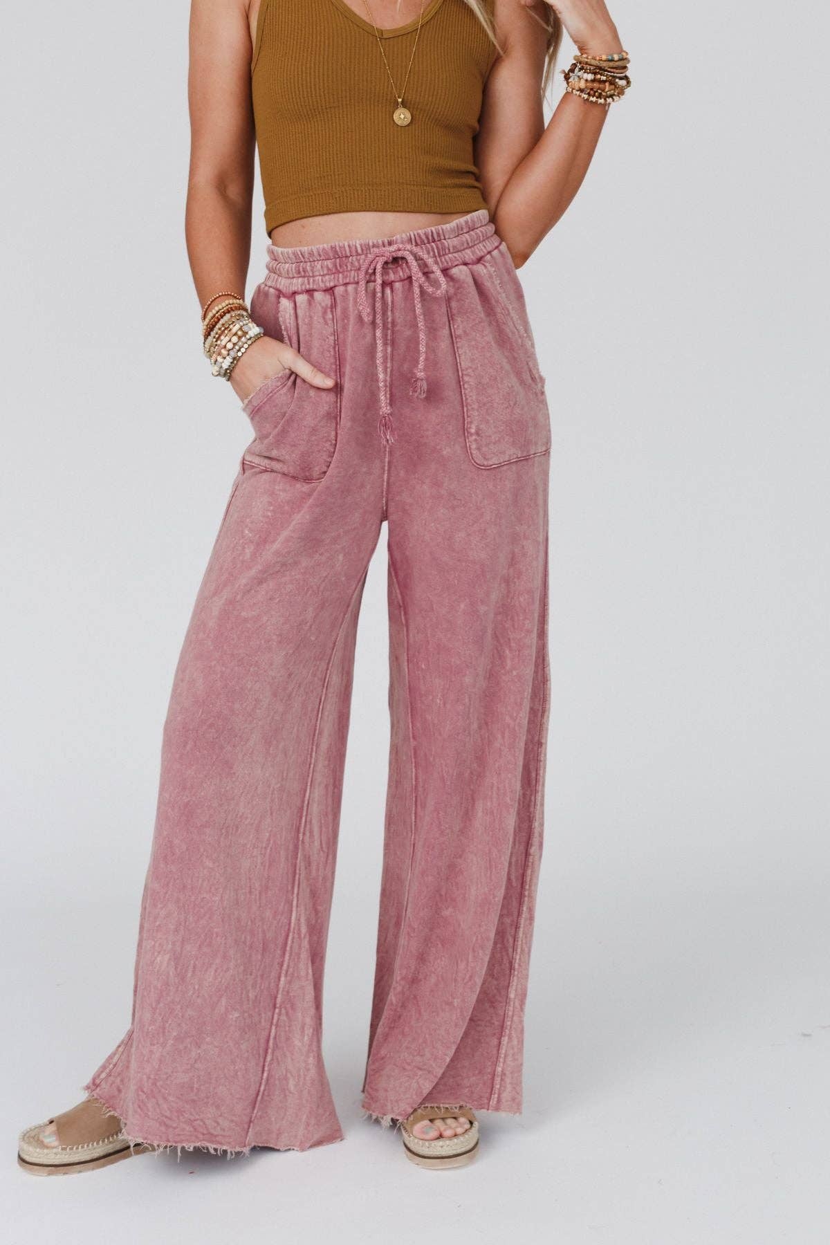 Three Bird Nest - Relaxing Robin Wide Leg Pant - New Mauve