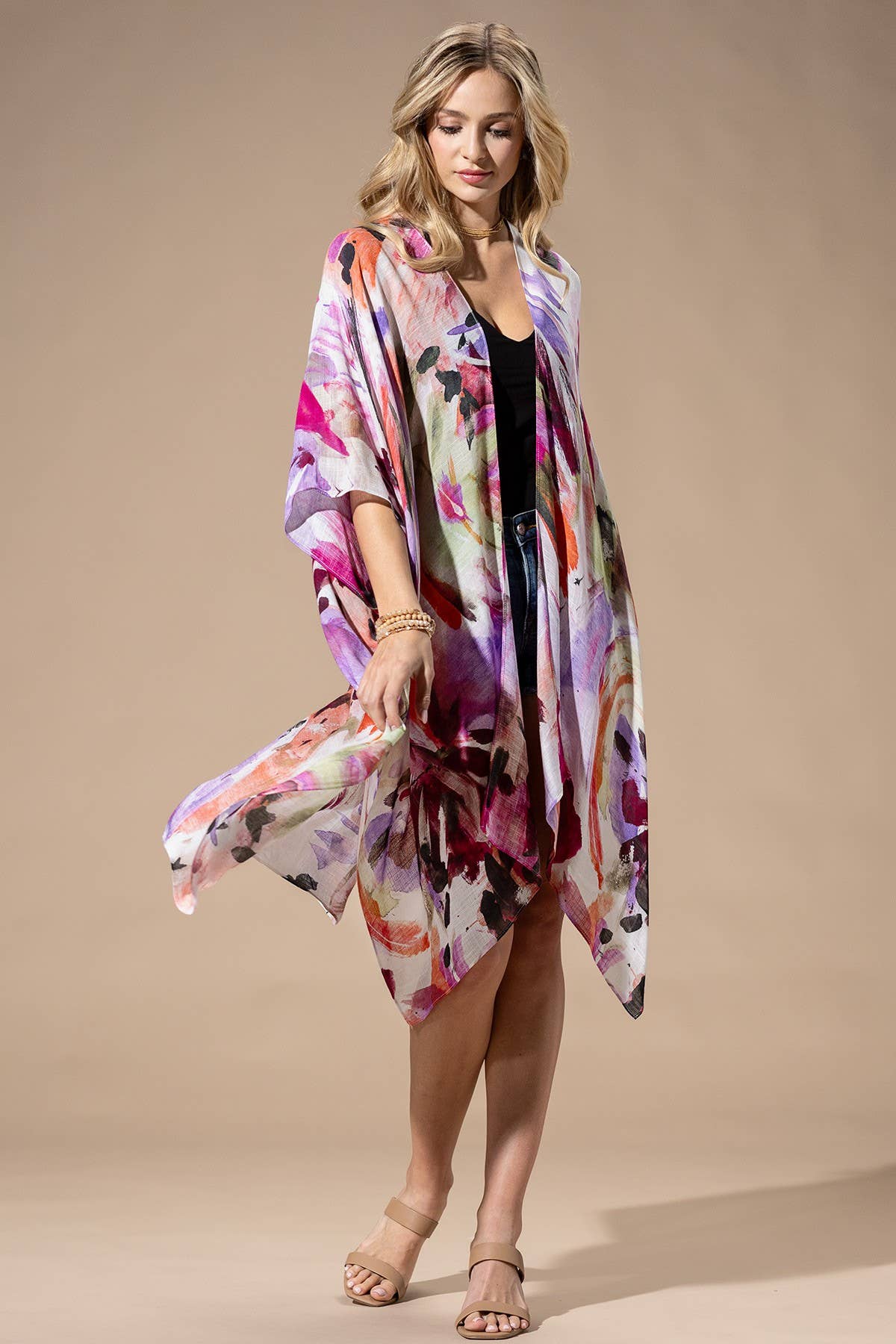 Urbanista - Watercolor Multi Viscose Kimono