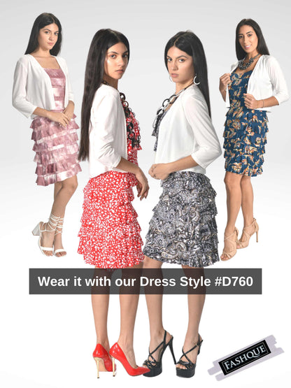 Fashque Designs - Bolero with 3/4 Sleeves - T360