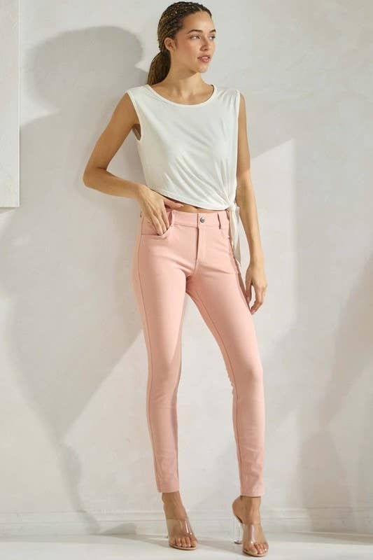 Yelete - Cotton-Blend 5-Pocket Skinny Jeggings