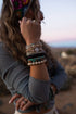 Three Bird Nest - Bohemian Goddess Charmed Bracelet - Beige