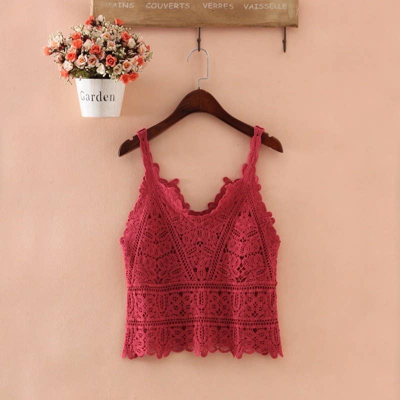 Hope &amp; Sunshine - Boho Lace Crochet Halter Top