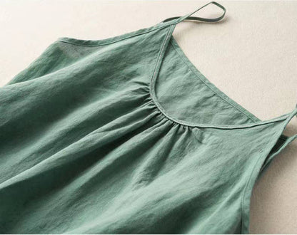 Hope &amp; Sunshine - Cotton Linen Camisole Tank Top