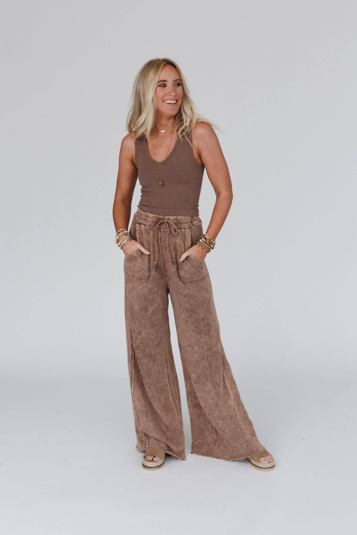 Three Bird Nest - Relaxing Robin Wide Leg Pant - New Mauve