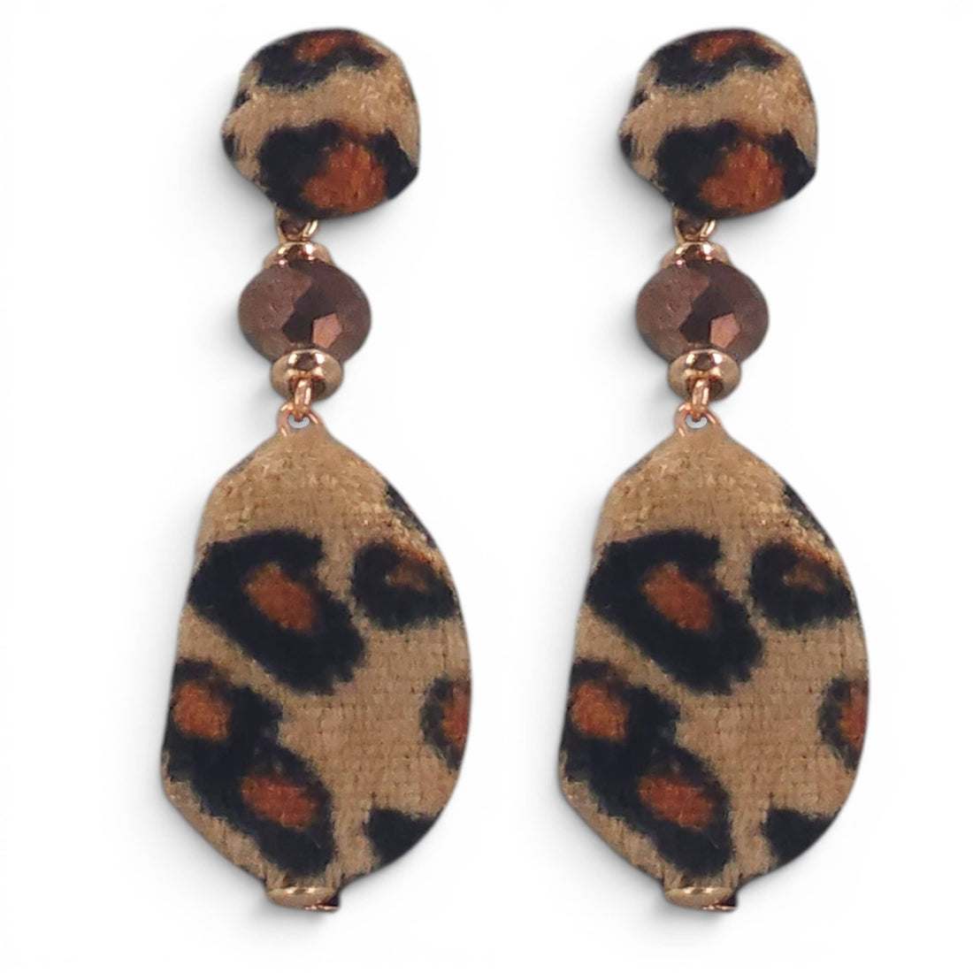 Bijoux Envie Statement Jewelry - Animal Print Beaded Earrings | Chunky Fall Statement Jewelry