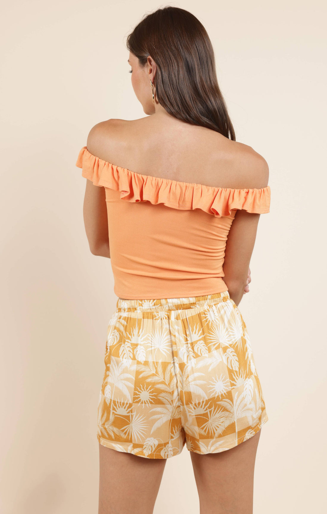 On My Mind Ruffle Knit Tank: ORANGE