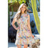 THML - Cream Chain Print Ruffle Sleeveless Casual Spring Summer Dre