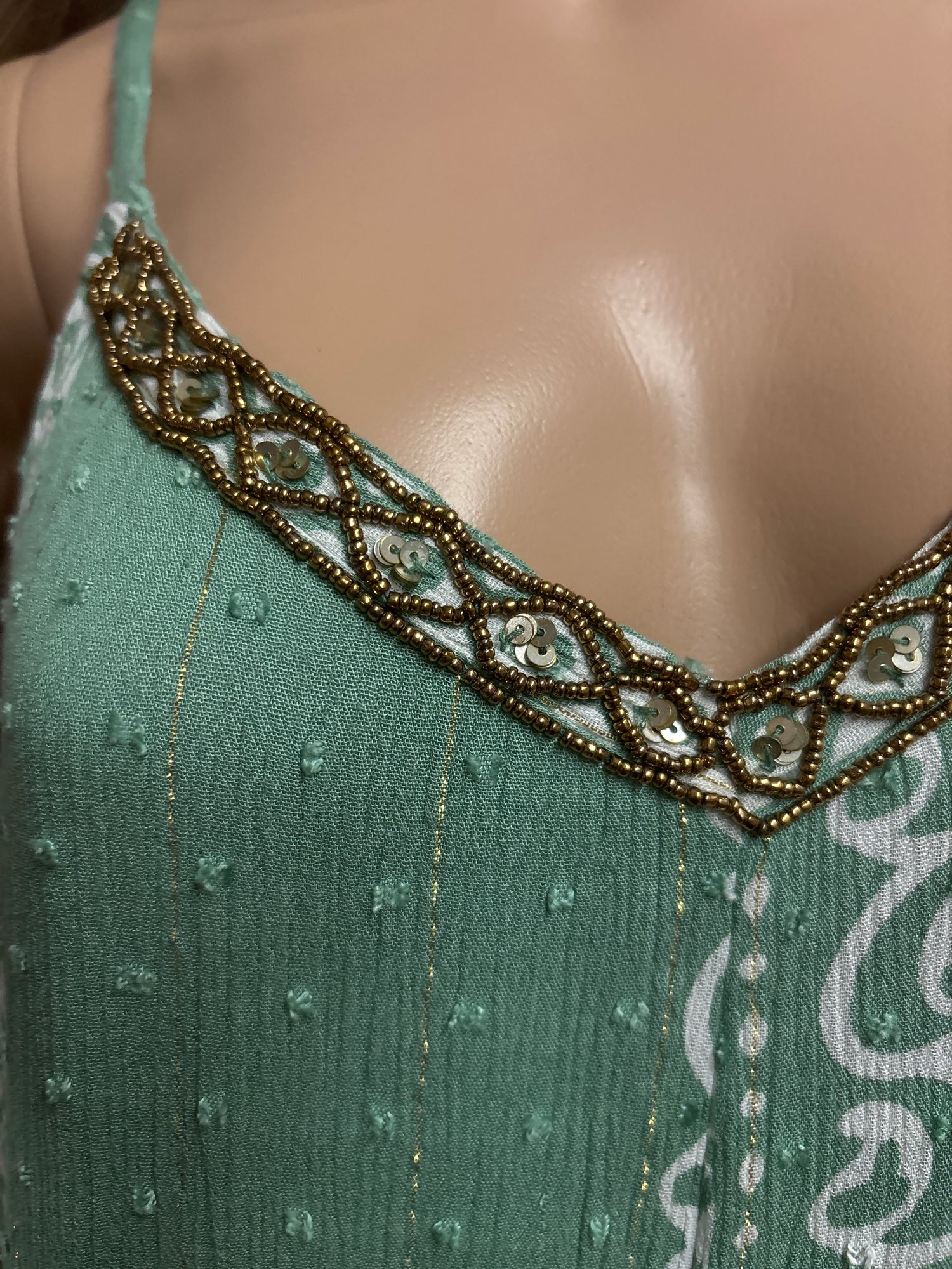 Indian Tropical Fashions- Printed Jumpsuits With Beading