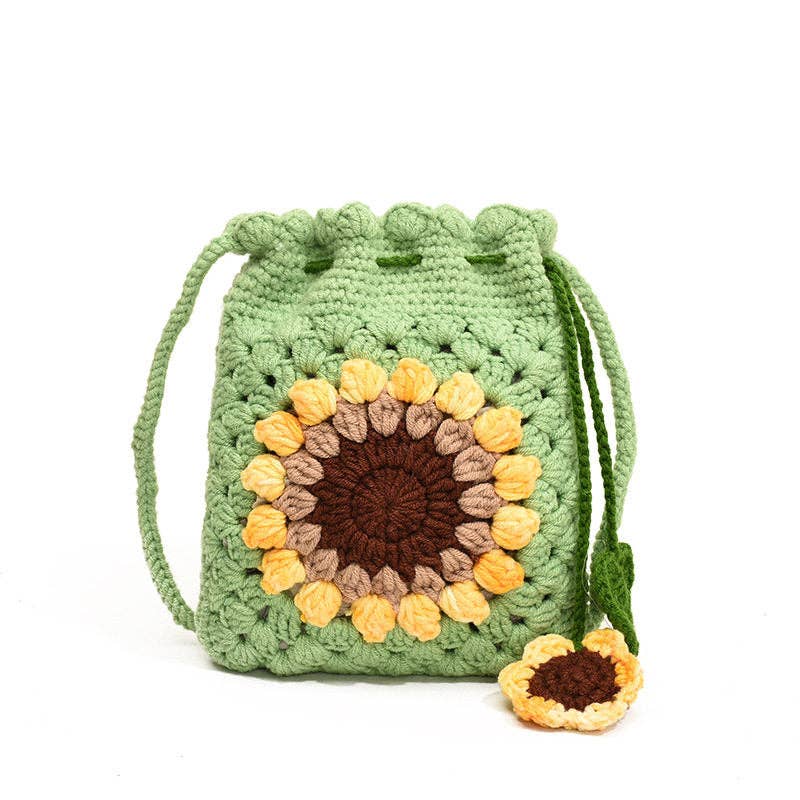 Ekartini - Simple Knit Sunflower Shoulder Bag