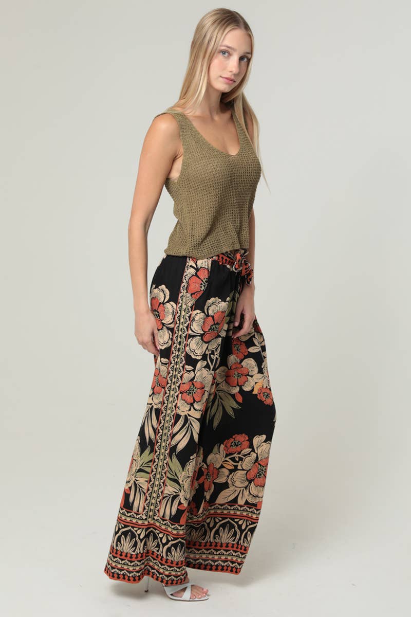 ANGIE - TIE WAIST WIDE LEG PANTS