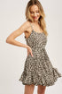 Bluivy - LEOPARD RUFFLED SWING CAMI DRESS
