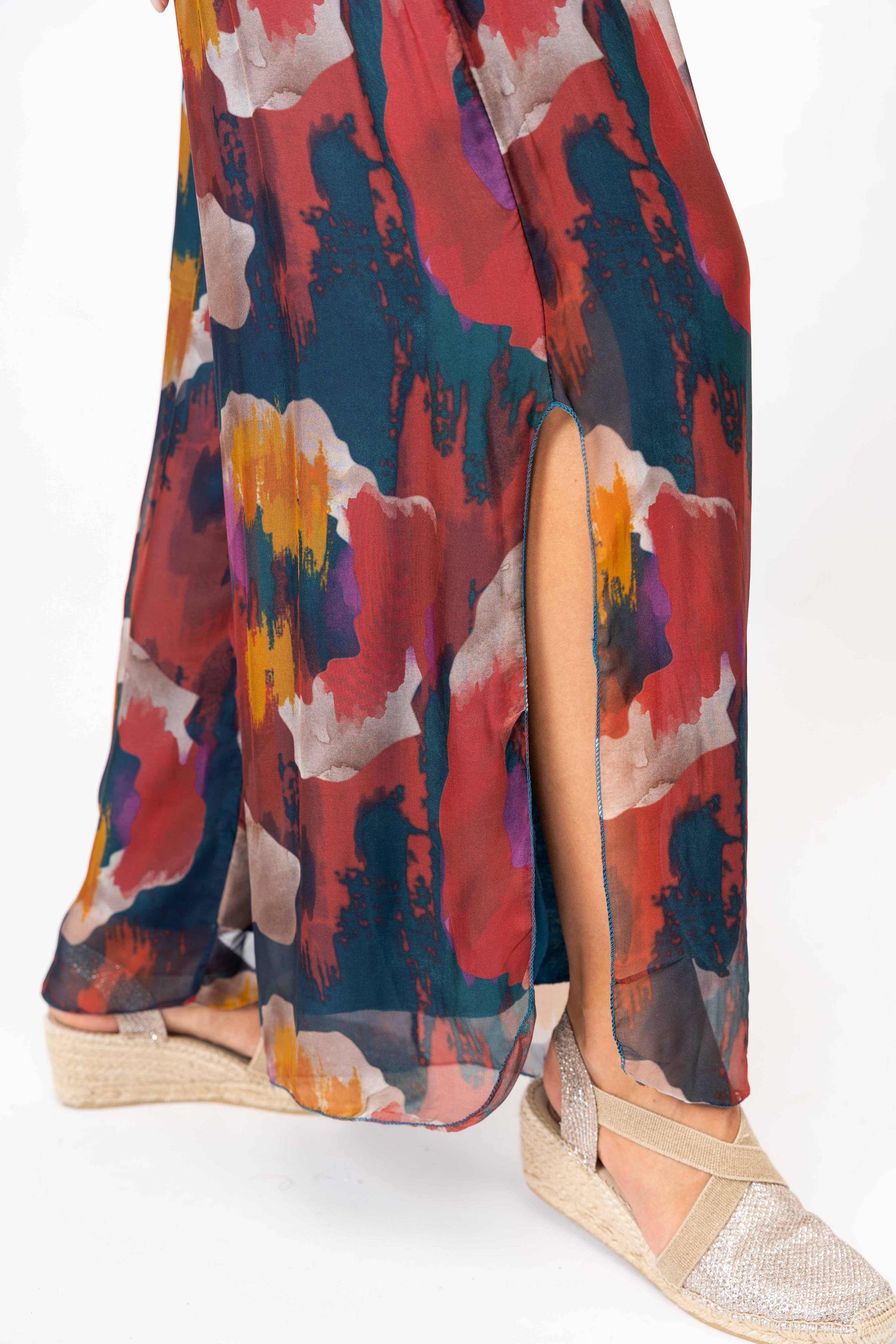 Look Mode Usa - Women printed Silk Pant