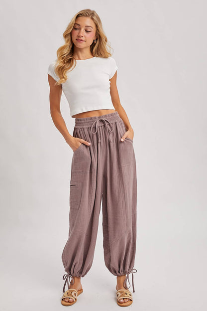 Bluivy - JOGGER HAREM DRAWSTRING PANTS
