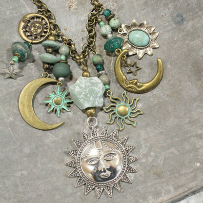 The Primitive Peddler, Inc. - Day &amp; Night Bronze Charmed Necklace