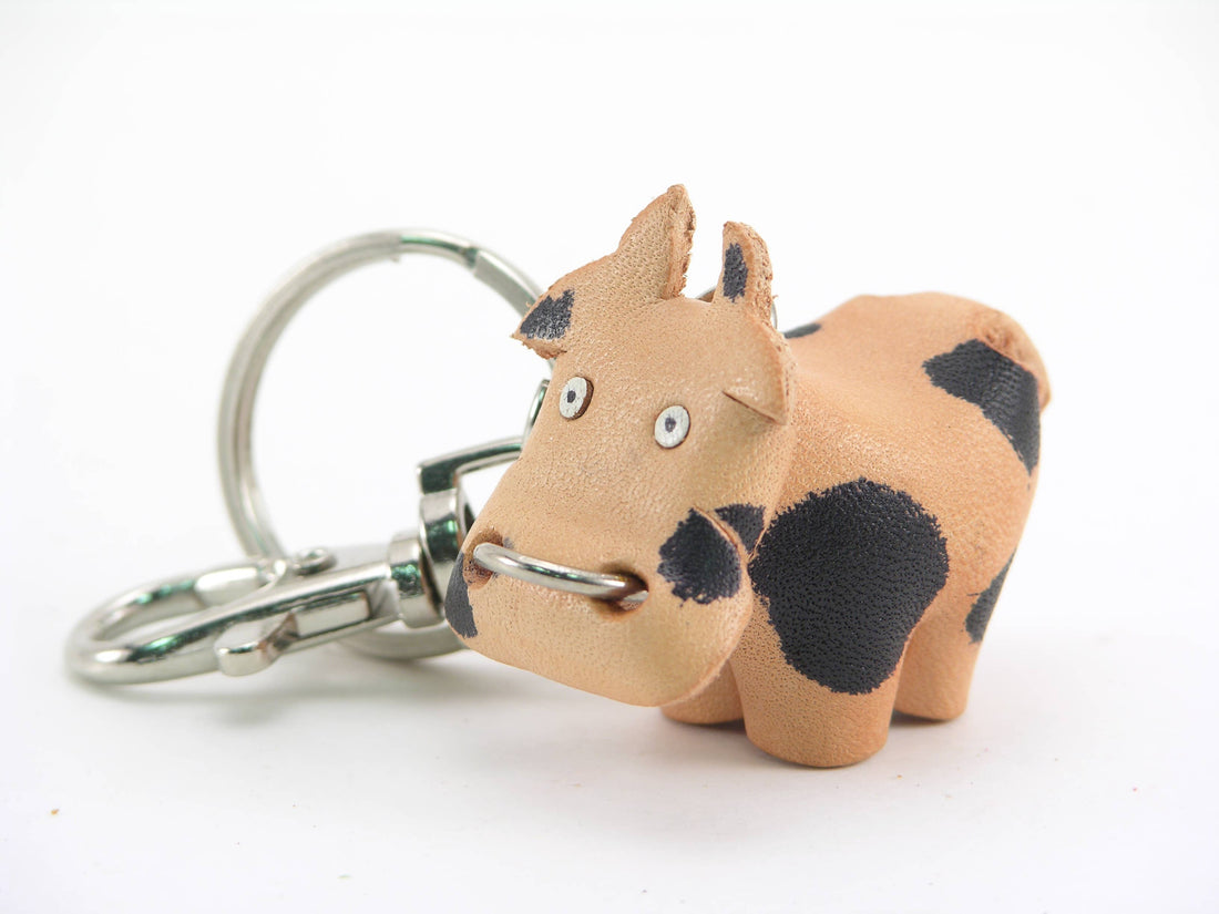 Sunflower Handmade leather inc - Handmade genuine Leather Cow KeyChain kc413