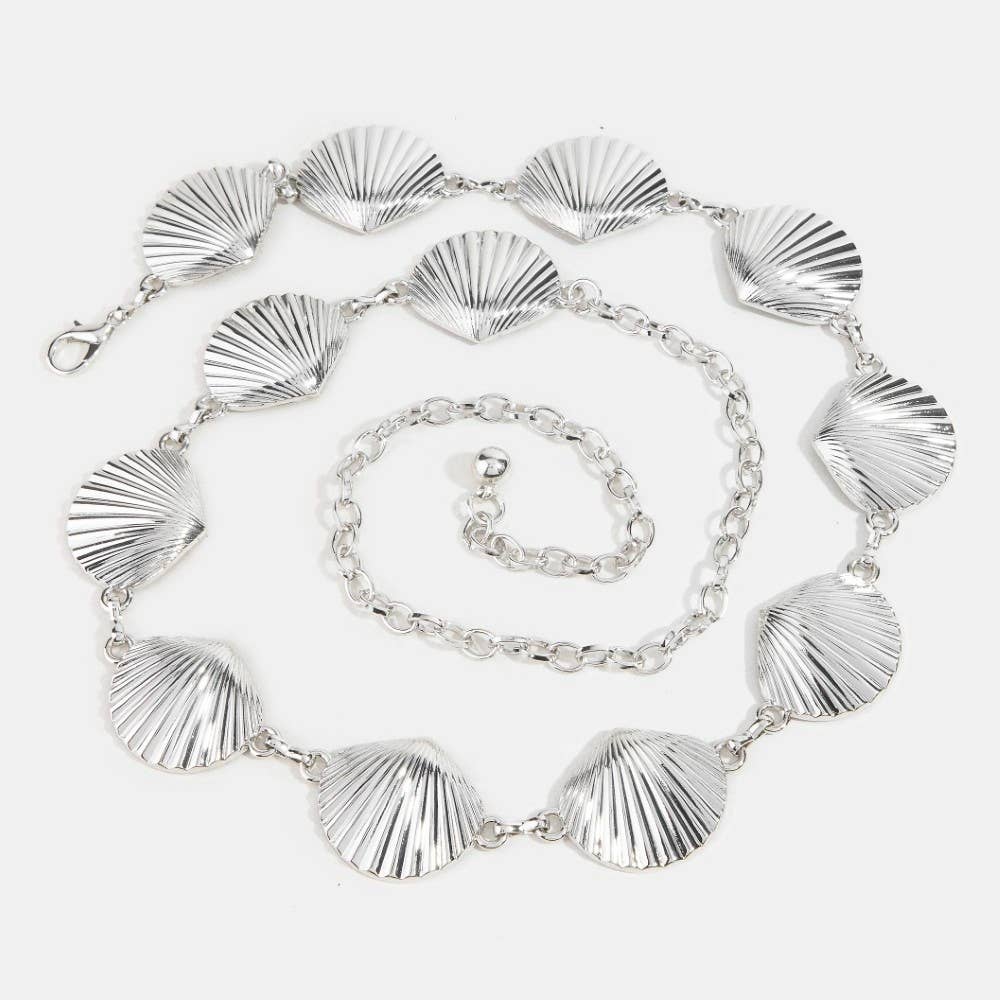 Collections by Fame Accessories - Seashell Link Chain Belt