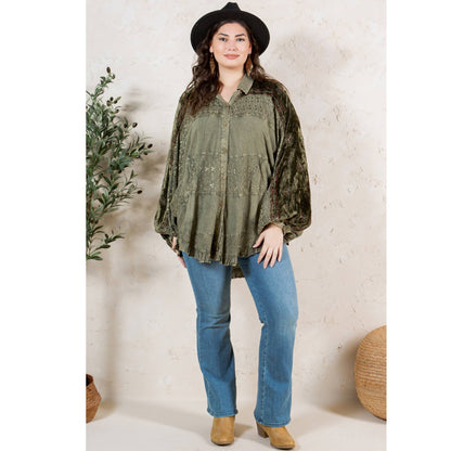 Young Threads - Bohemian Elegance: Stonewashed Rayon Top 