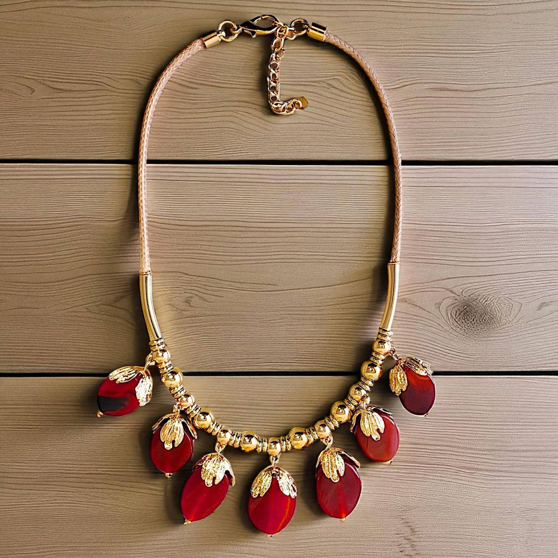 Bijoux Envie Statement Jewelry - Agate Stone Beaded Boho Collar Necklace | Statement Jewelry