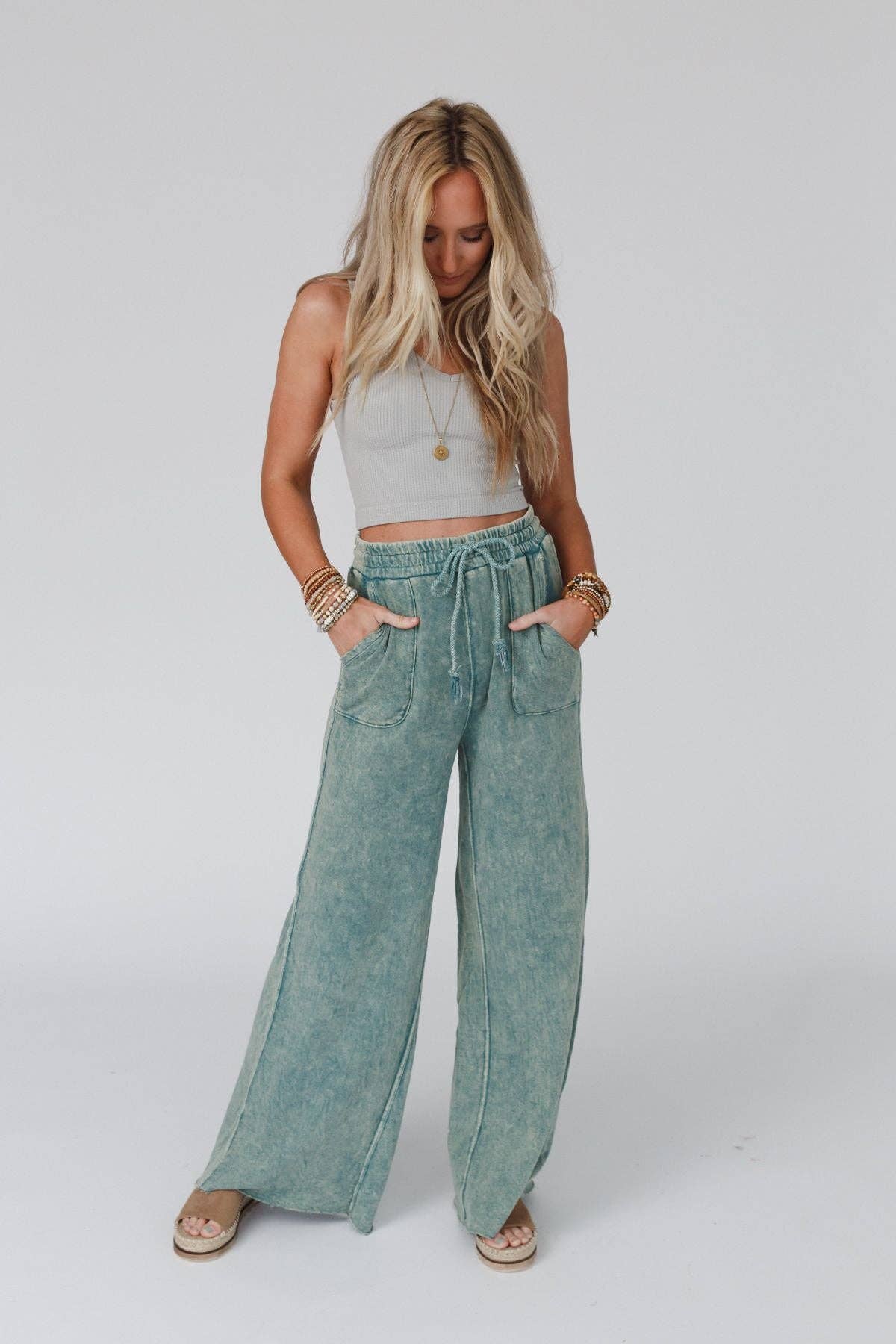 Three Bird Nest - Relaxing Robin Wide Leg Pant - New Teal