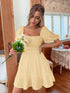 Flarix - Solid flounce hem dress