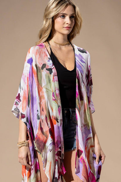 Urbanista - Watercolor Multi Viscose Kimono