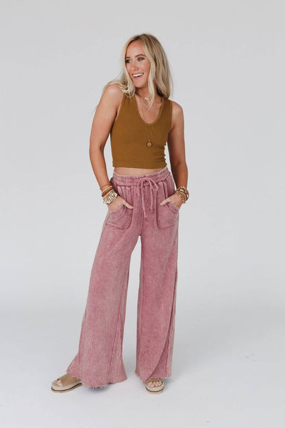 Three Bird Nest - Relaxing Robin Wide Leg Pant - New Mauve