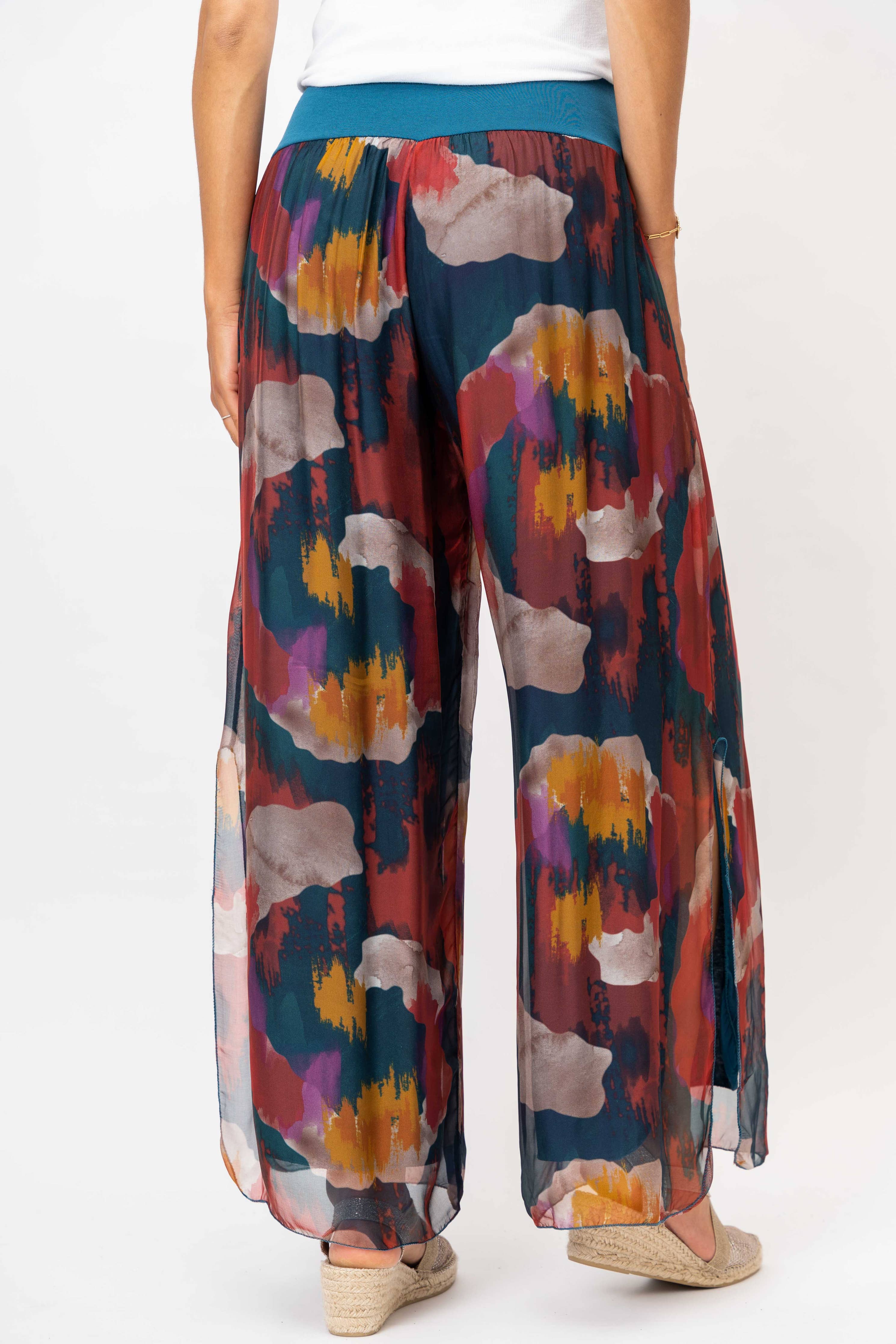 Look Mode Usa - Women printed Silk Pant