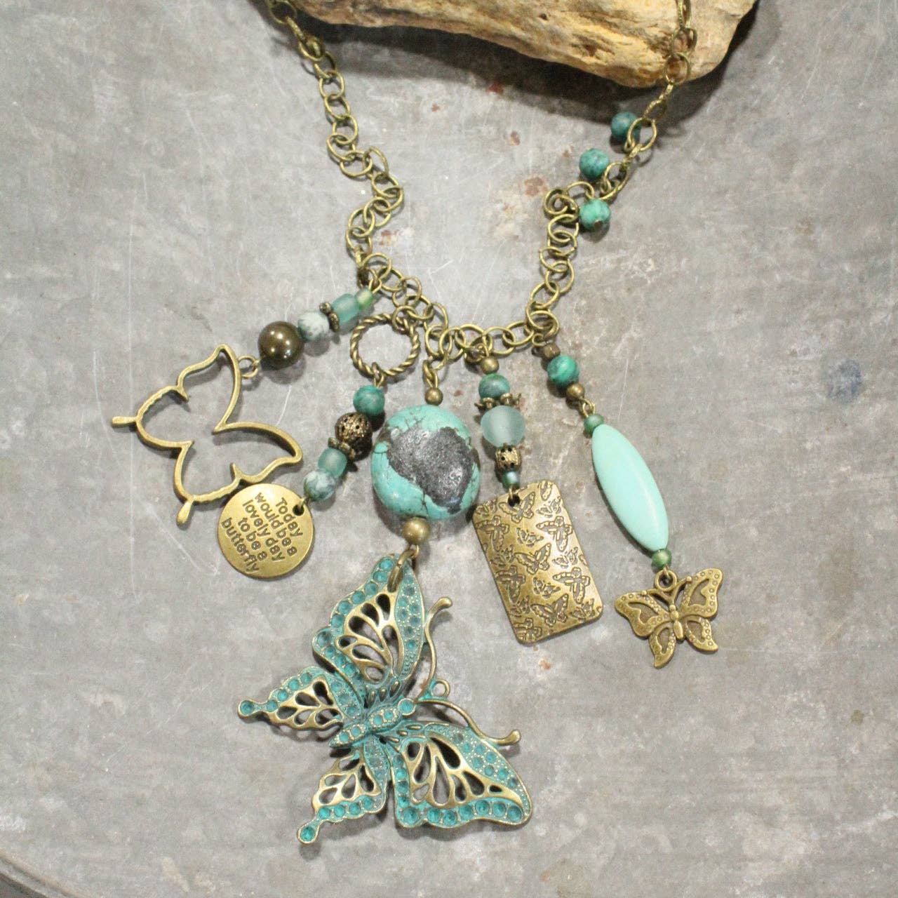 The Primitive Peddler, Inc. - Best Of Butterflies Charmer Necklace