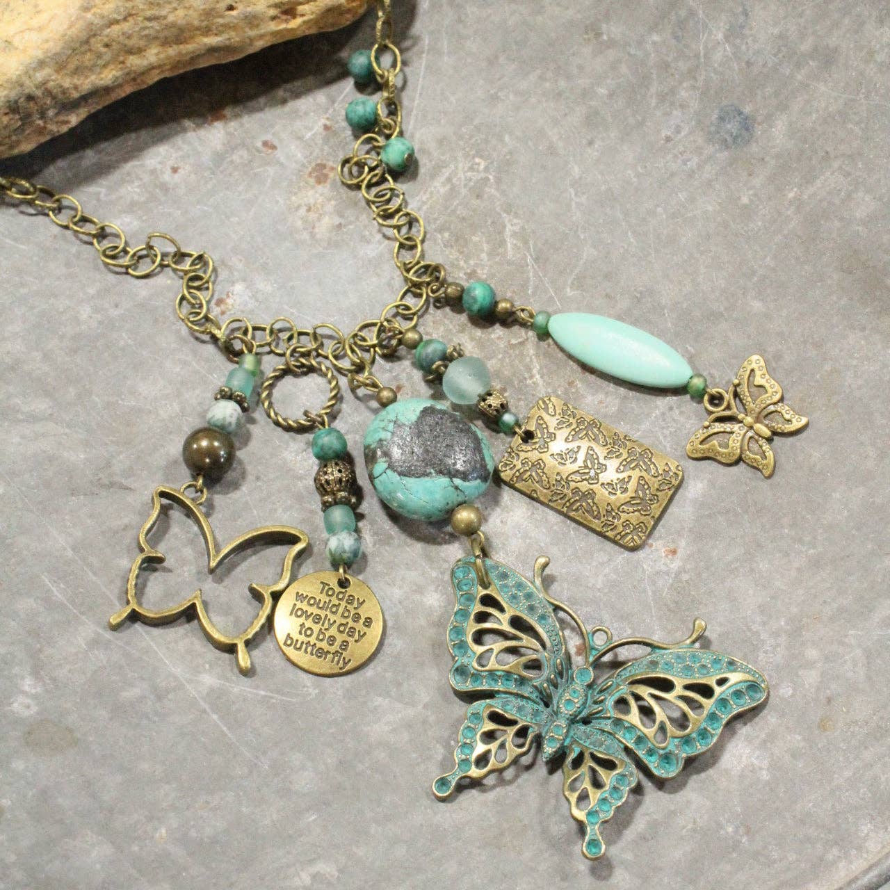 The Primitive Peddler, Inc. - Best Of Butterflies Charmer Necklace