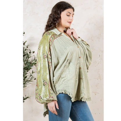 Young Threads - Bohemian Elegance: Stonewashed Rayon Top 
