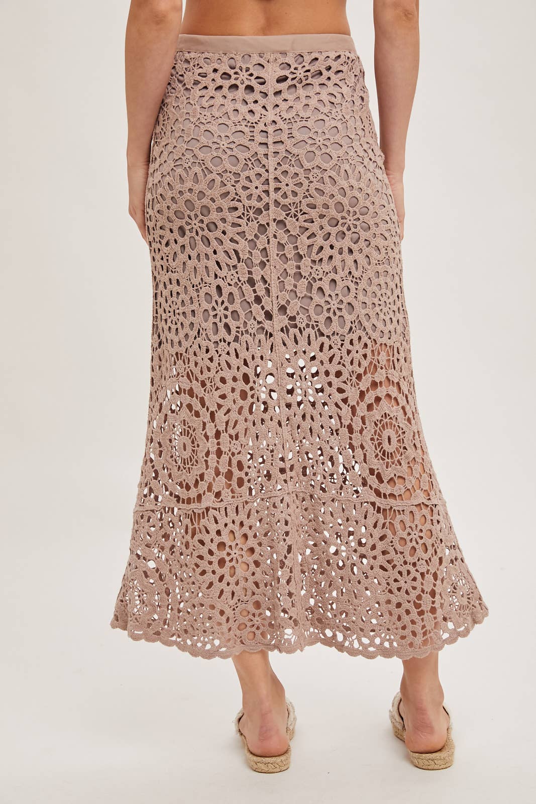 Bluivy - CROCHET MIDI SKIRT WITH LINING