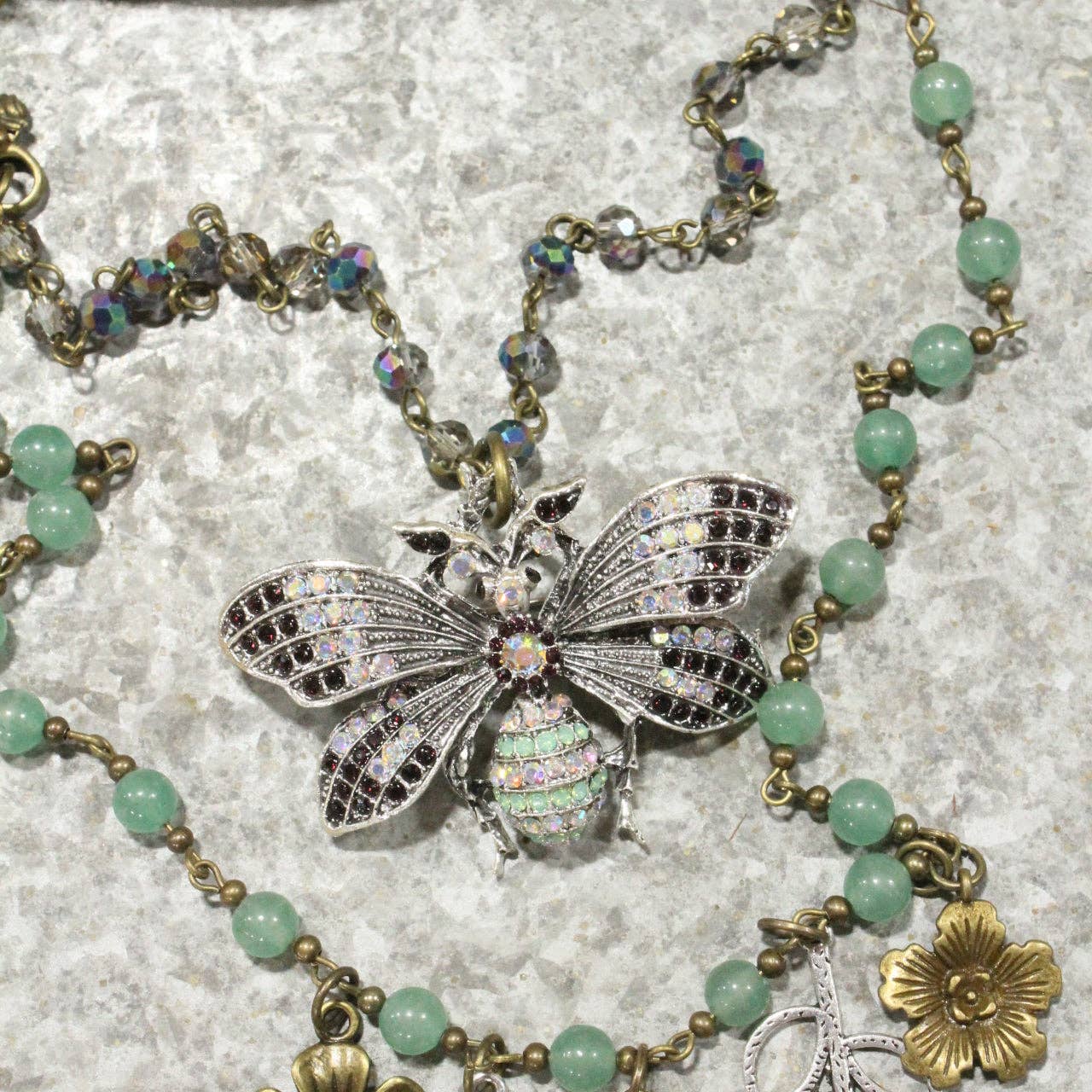 The Primitive Peddler, Inc. - Buzzing By Bee Layered Necklace