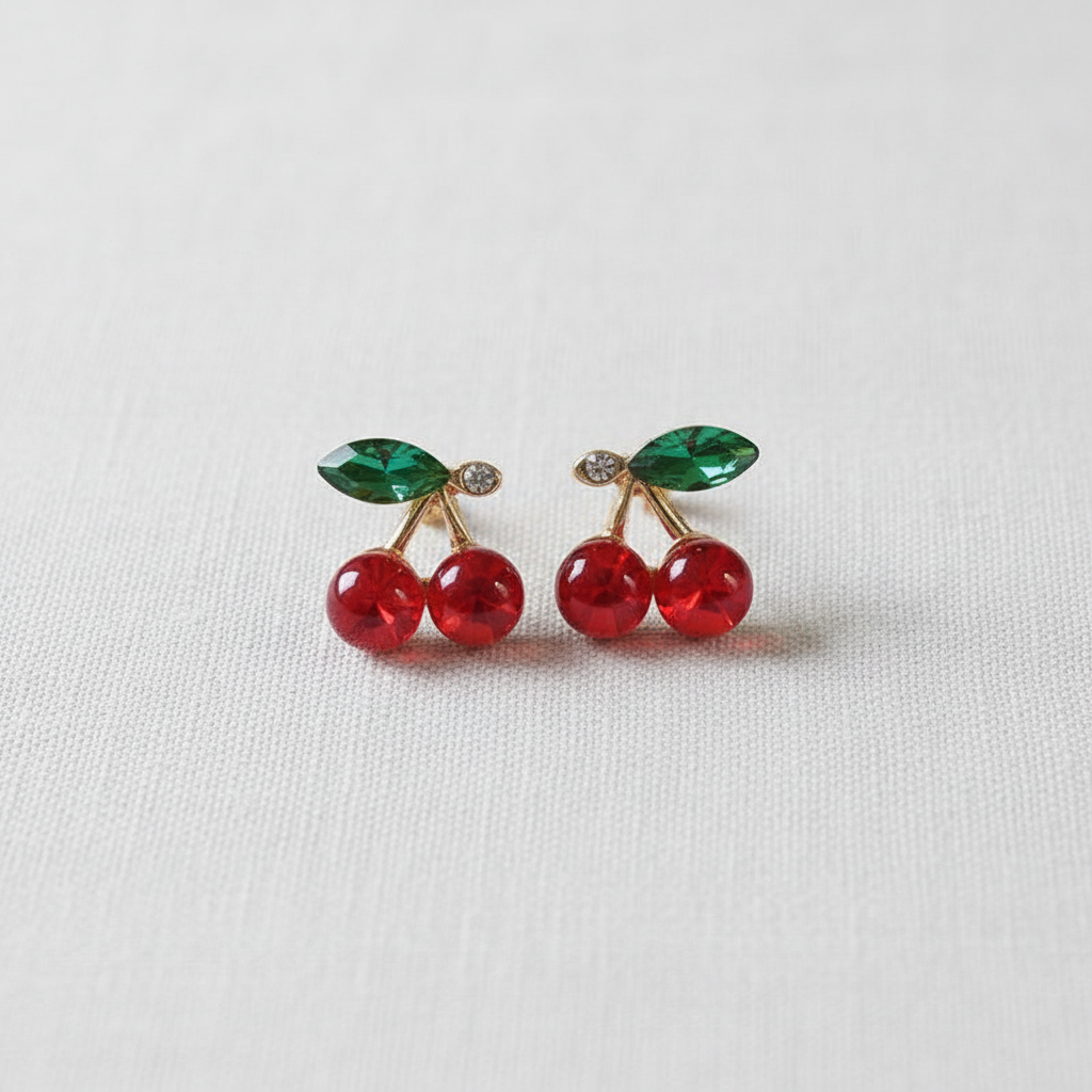 camilla dovey - Cherry Drop Stud Earrings