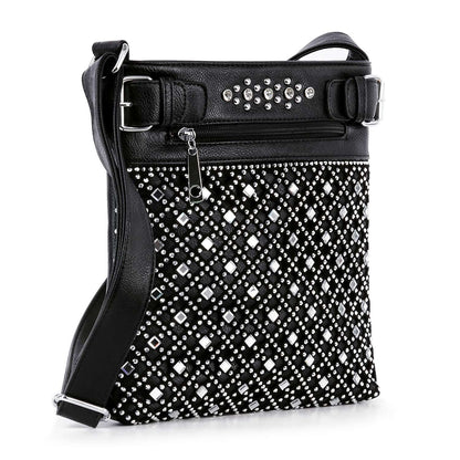 Handbag Express - Decorative Rhinestone Crossbody Sling