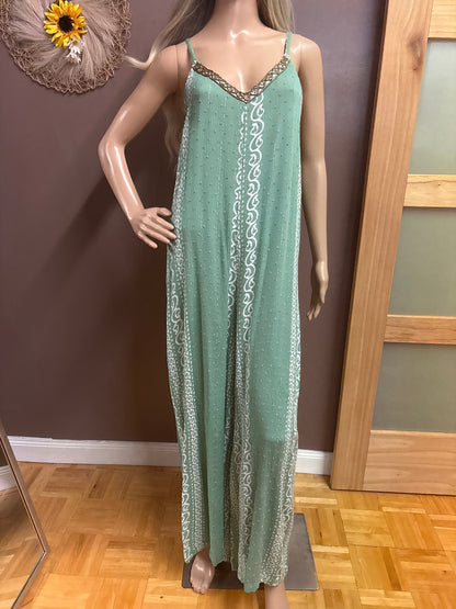 Indian Tropical Fashions- Printed Jumpsuits With Beading