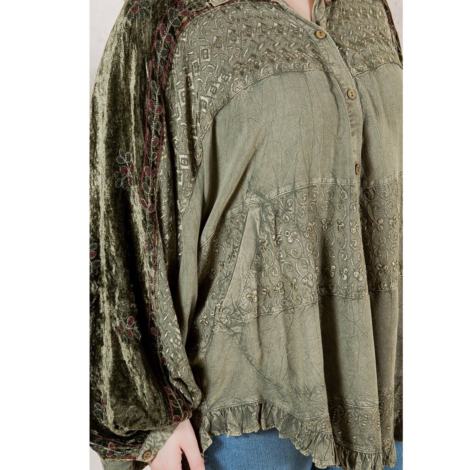 Young Threads - Bohemian Elegance: Stonewashed Rayon Top 